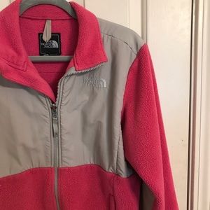 pink north face jacket